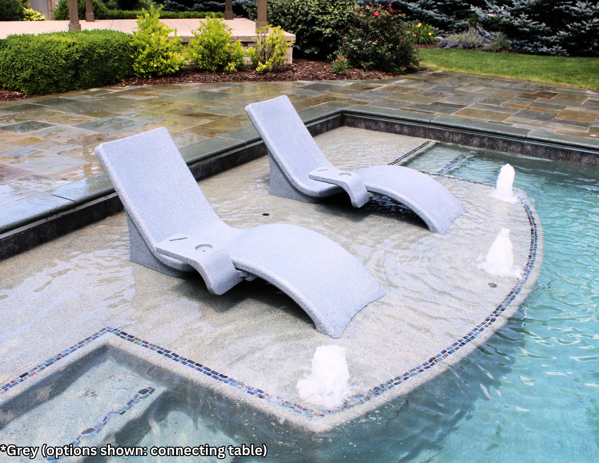 GPP-LF-LC-G Lounge Chair Grey - IN POOL FURNITURE